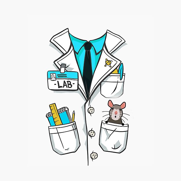 printed lab coats