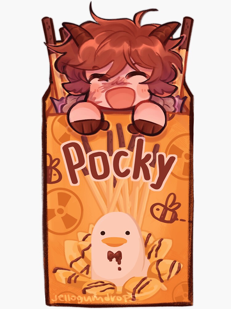 "Tubbo Pocky" Sticker by jellowogumdrops | Redbubble