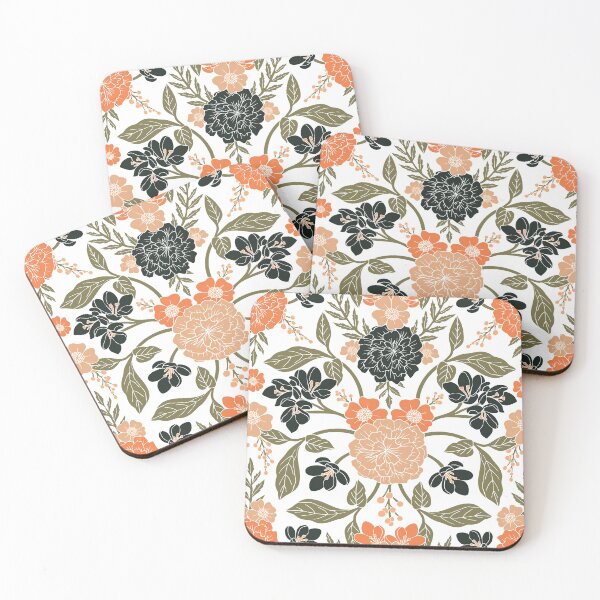 Item preview, Elegant Floral in Peach, Orange, & Green designed and sold by somecallmebeth.