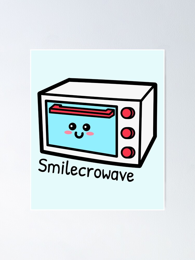 Microwave kitchen appliance cute kawaii cartoon