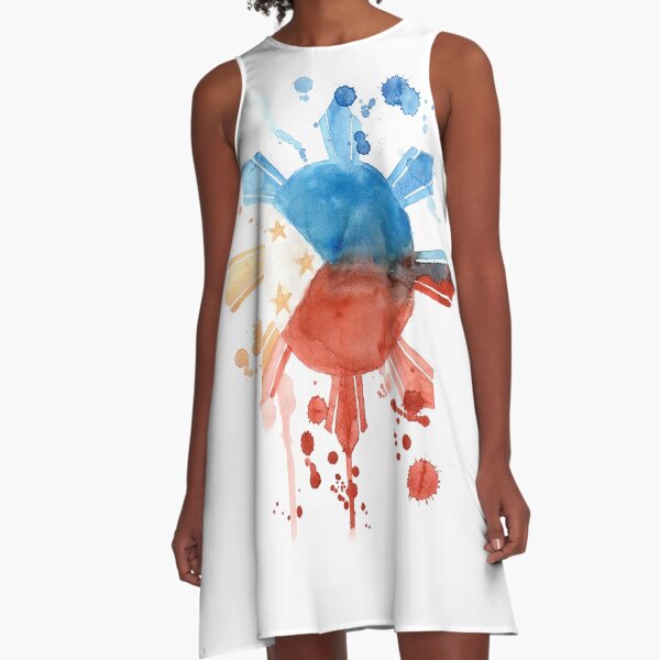 filipiniana flag dress