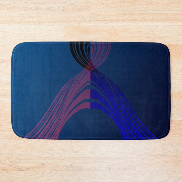 Item preview, Blue and fuchsia geometric waves designed and sold by Blacklinesw9.
