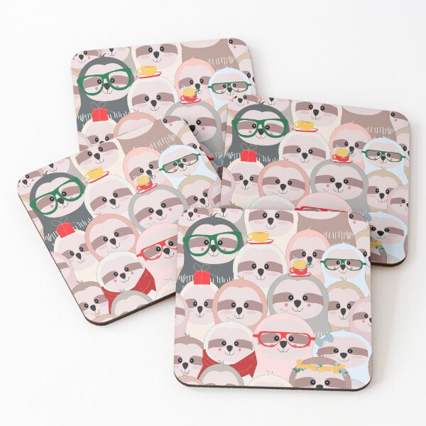 Item preview, Sloth cute cartoon seamless pattern designed and sold by WaveOcean123.