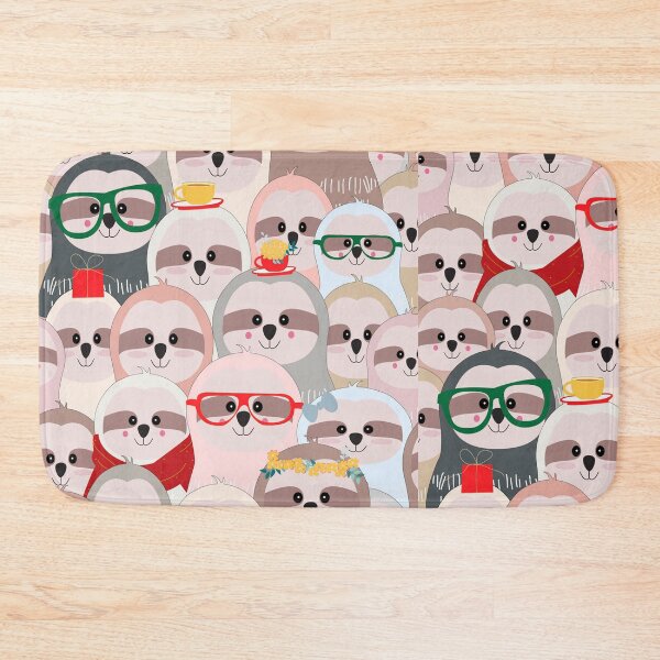 Item preview, Sloth cute cartoon seamless pattern designed and sold by WaveOcean123.