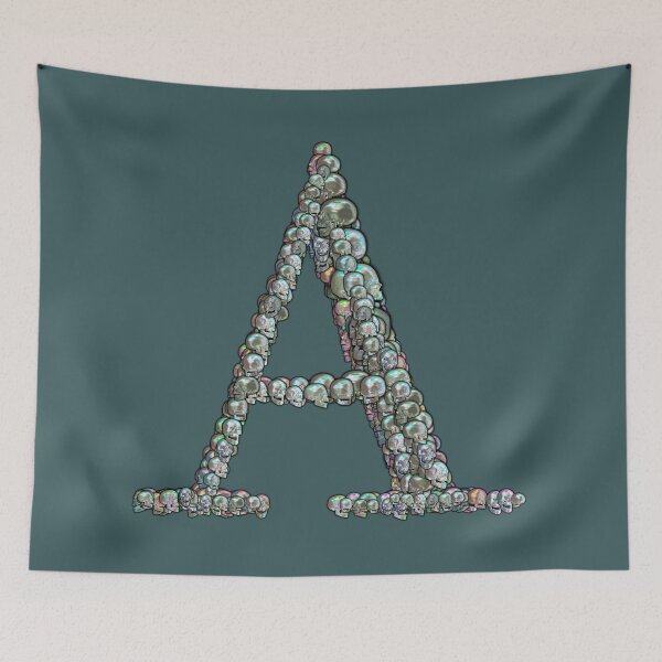 Item preview, Skull Alphabet A designed and sold by dinaaaaaah.