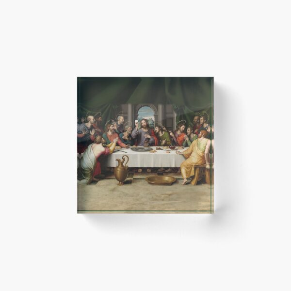 Item preview, The Last Supper Eucharist Communion Holy Mass Jesus Passion of Christ Gethsemane Agony in the Garden Crucifix Catholic Dinning Restaurant Cook Juan de Juanes designed and sold by hispanicworld.