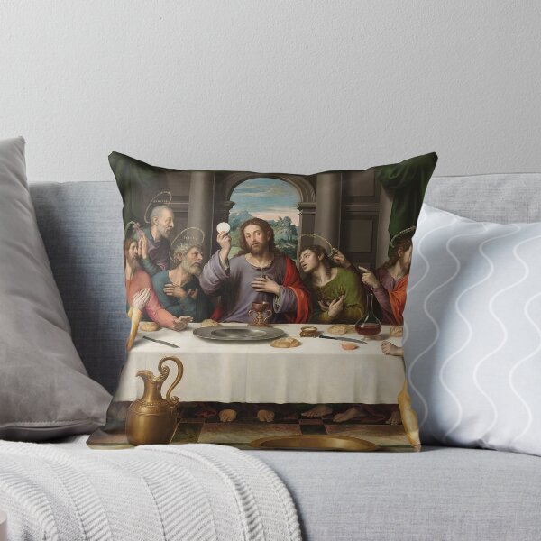 Item preview, The Last Supper Eucharist Communion Holy Mass Jesus Passion of Christ Gethsemane Agony in the Garden Crucifix Catholic Dinning Restaurant Cook Juan de Juanes designed and sold by hispanicworld.