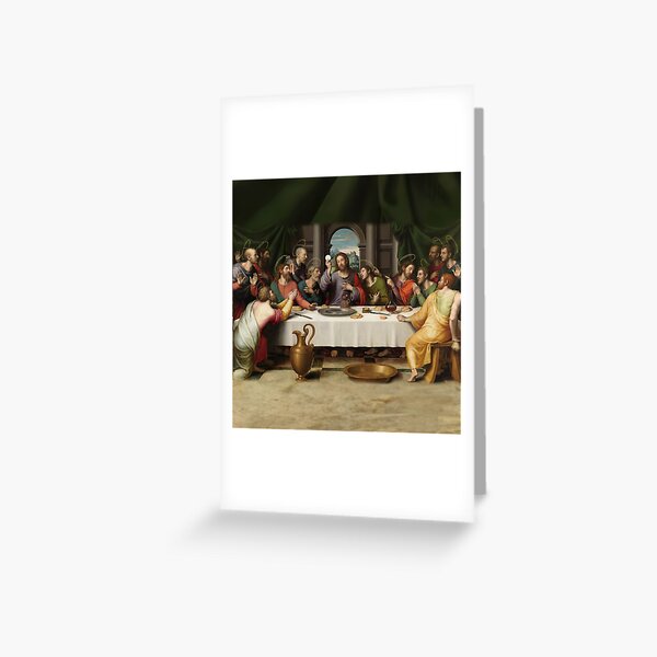 Item preview, The Last Supper Eucharist Communion Holy Mass Jesus Passion of Christ Gethsemane Agony in the Garden Crucifix Catholic Dinning Restaurant Cook Juan de Juanes designed and sold by hispanicworld.