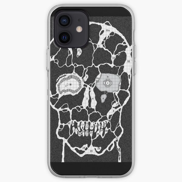 Devil Face Cave Map iPhone Soft Case