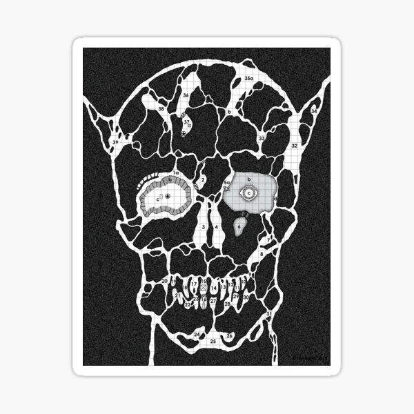 Devil Face Cave Map Sticker