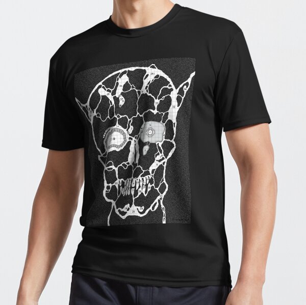 Devil Face Cave Map Active T-Shirt