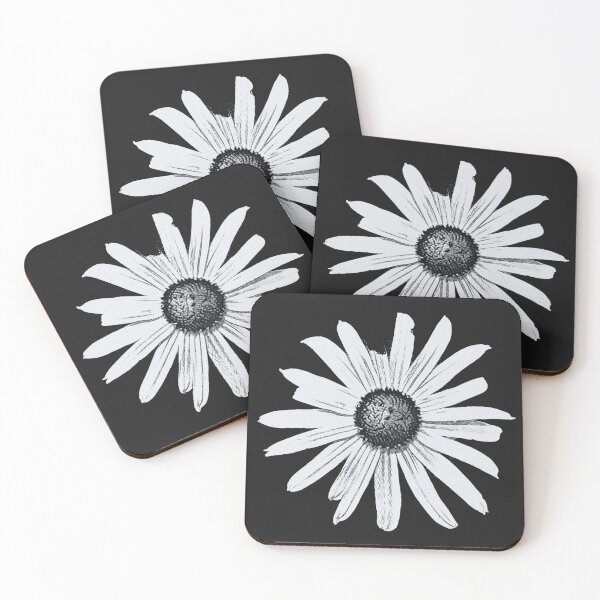 Item preview, Black and White Black Eyed Susan Flower designed and sold by SunnyDesignsCo.