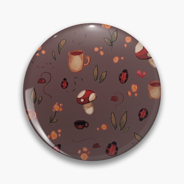 Item preview, whimsical mushroom tea pattern  designed and sold by HibiscusHeron.