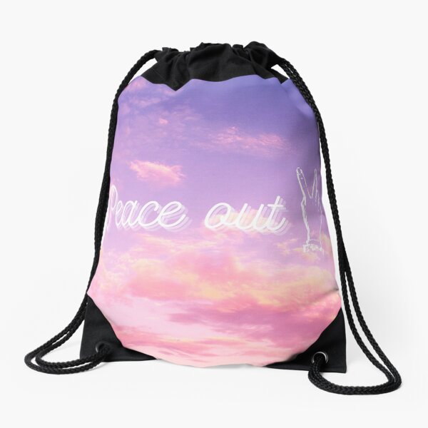 Peace Out Drawstring Bag