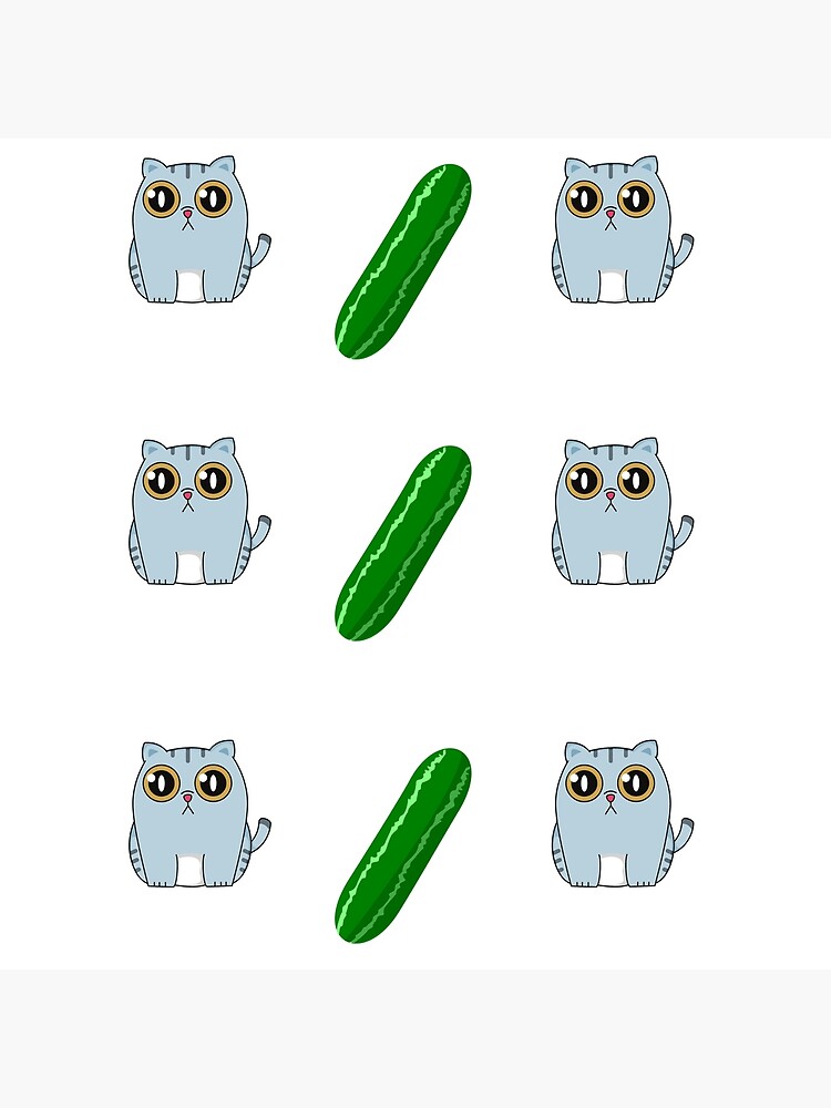 "Cats And Cucumbers Funny Meme" Canvas Print for Sale by onwardsupplyco