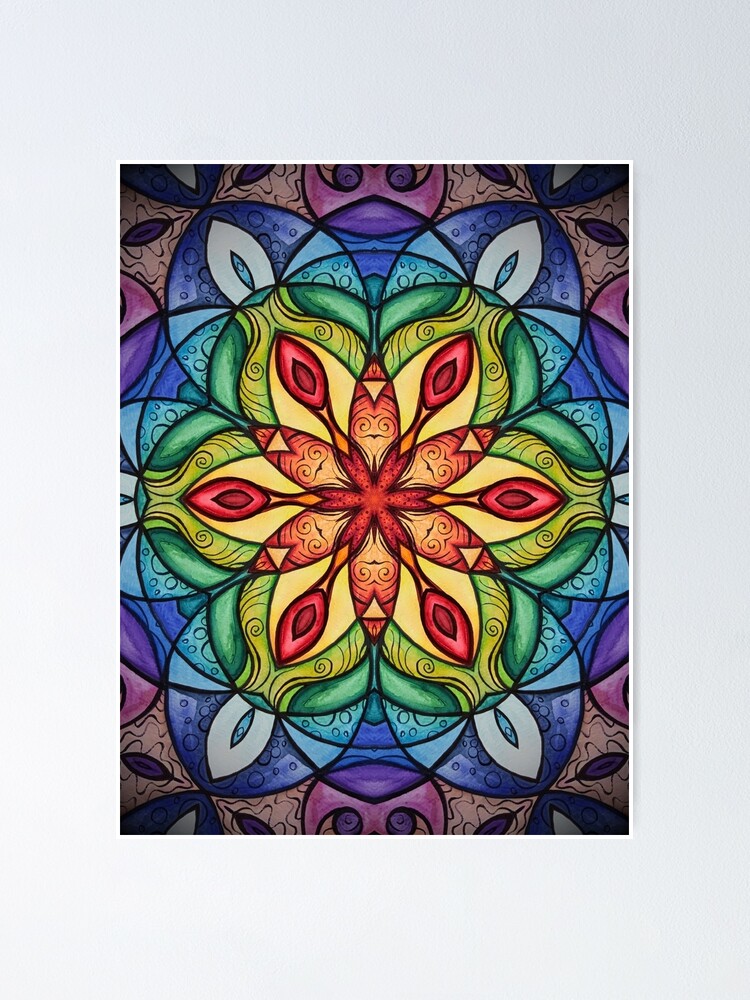 Metta anahata chakra blooming poster' Sticker