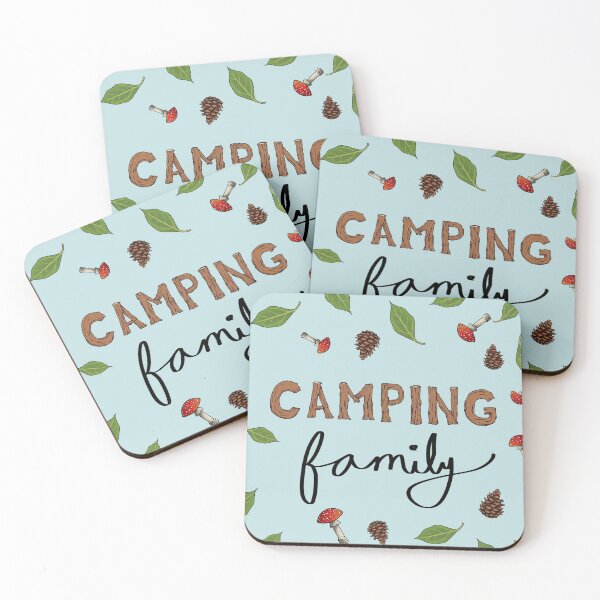 Item preview, Camping Family Nature Aesthetic print designed and sold by PastelDumpster.