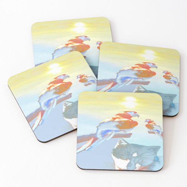 Item preview, Kitty, Parrots, Sunset designed and sold by kristalcurt.
