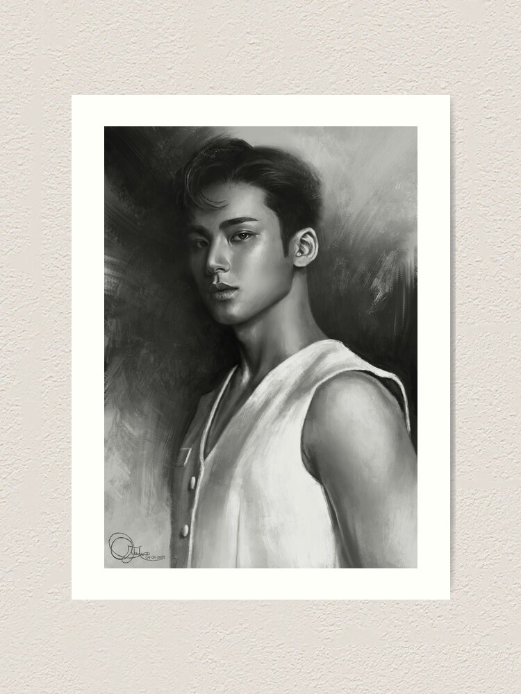 "SEVENTEEN's MINGYU | DAZED Magazine Fan Art COLORED VER. 1" Art Print ...