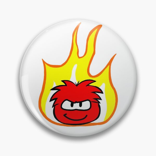 Item preview, Red puffle on fire designed and sold by carleiqh.