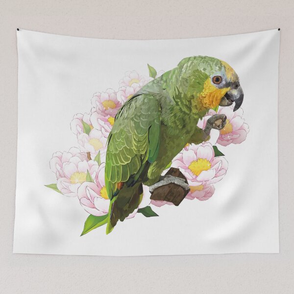 Item preview, orange winged amazon designed and sold by obscurite.