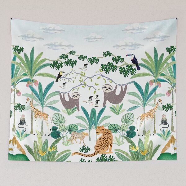 Item preview, Tropical Jungle Illustration Pattern  designed and sold by MarcSabuncu.