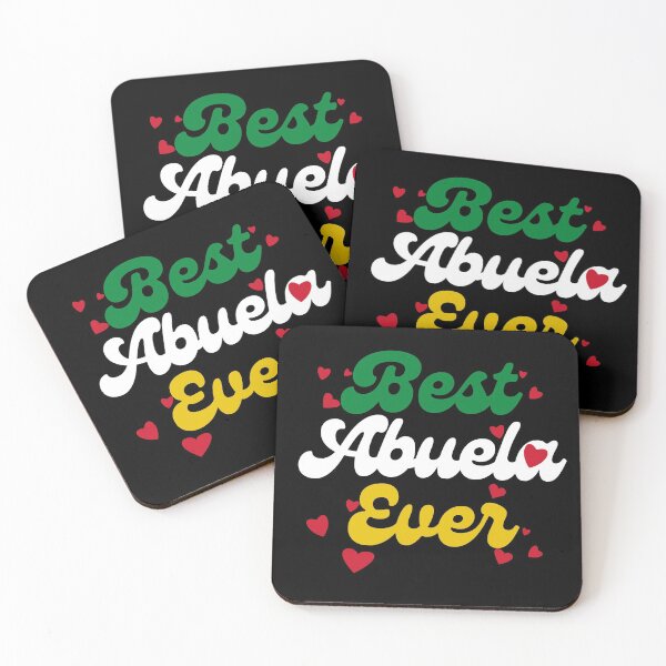 Item preview, Best Abuela Ever with Red Hearts - Valentine's Day, Mothers' Day (Green White Yellow Text) designed and sold by charqui.