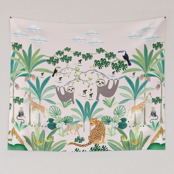 Item preview, Tropical Jungle Illustration Pattern  designed and sold by MarcSabuncu.