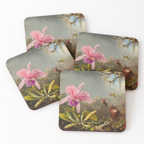Item preview, Orchid and Hummingbirds designed and sold by Freyas-Eventyr.