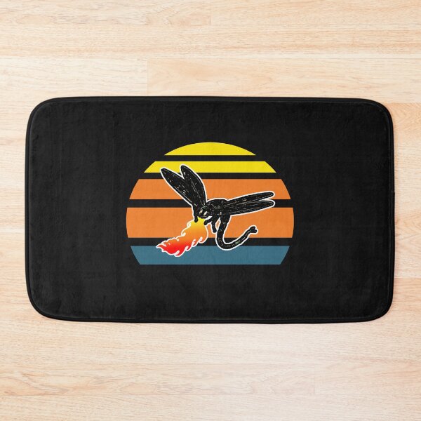 Item preview, Dragonfly Breathing Fire Vintage Sunset designed and sold by SharpThreadZ.