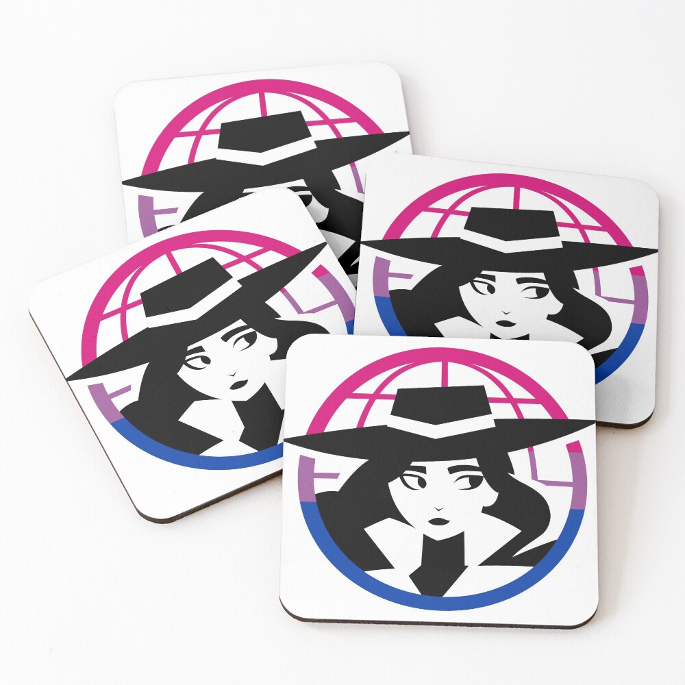 Carmen Sandiego Bisexual Pride Logo