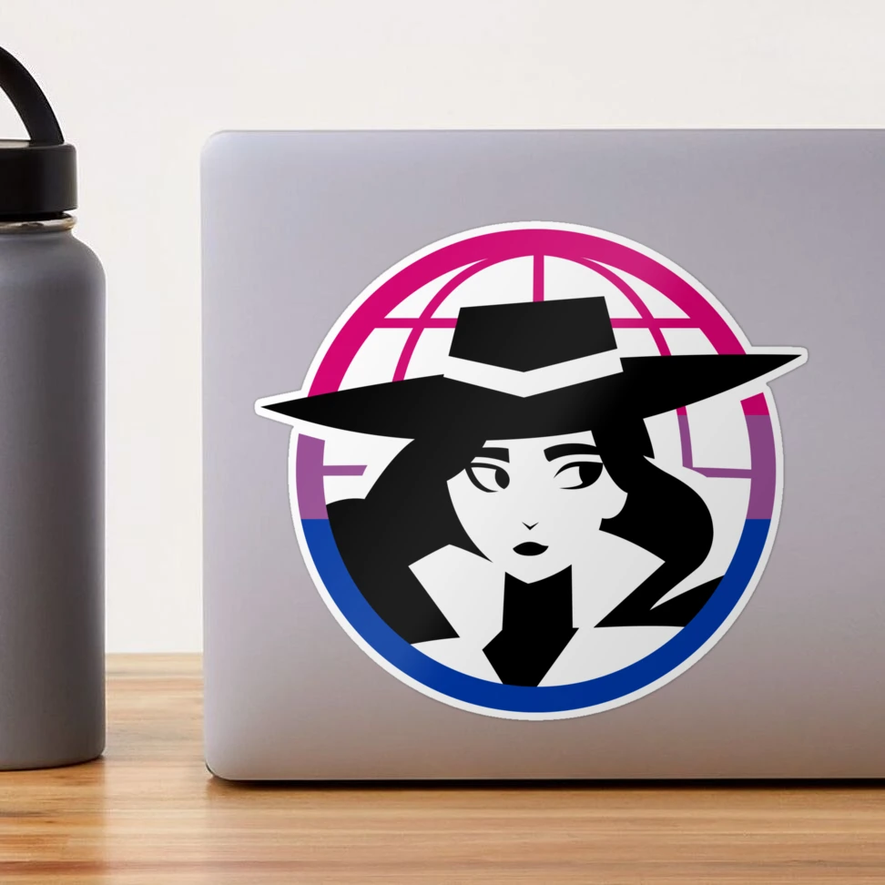 Carmen Sandiego Bisexual Pride Logo