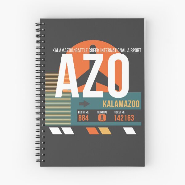 Item preview, Kalamazoo, Michigan (AZO) Airport Code Baggage Tag designed and sold by SLAG-Creative.