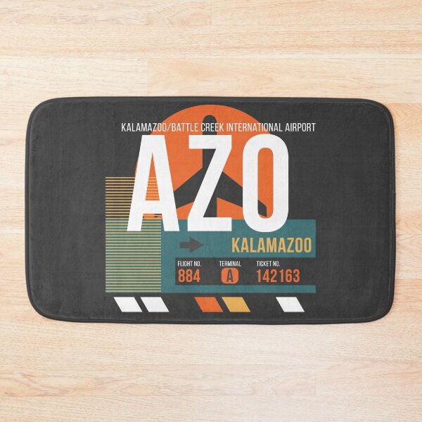 Item preview, Kalamazoo, Michigan (AZO) Airport Code Baggage Tag designed and sold by SLAG-Creative.