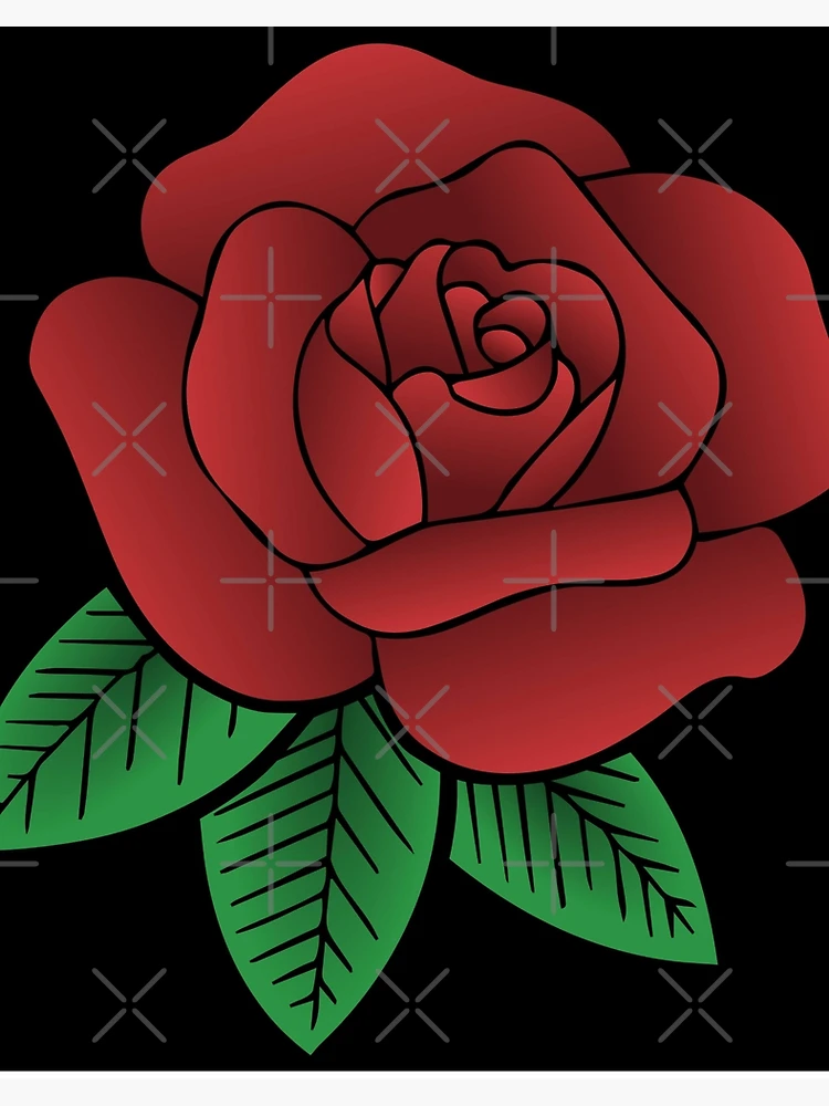 Drawing - Flowers - A red rose - 1 - 1 - 1 - 1 - 1 - 1 - 1