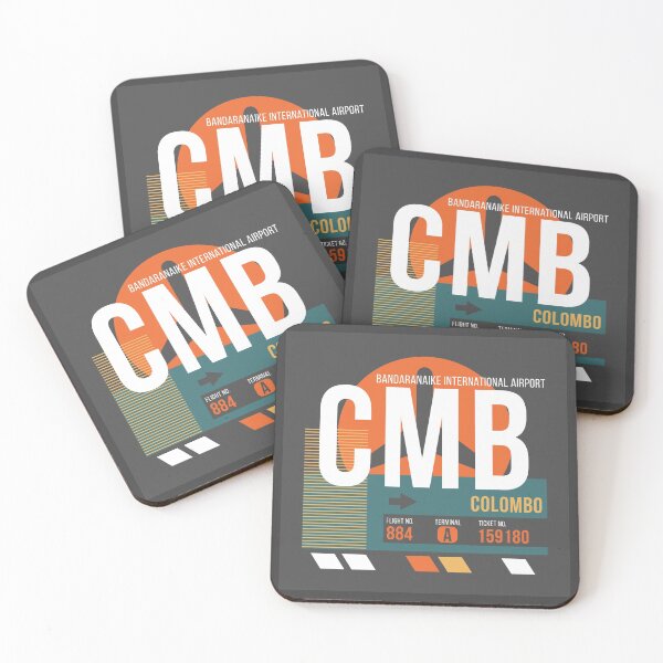 Item preview, Colombo, Sri Lanka (CMB) Airport Code Baggage Tag designed and sold by SLAG-Creative.