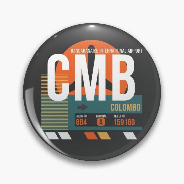 Item preview, Colombo, Sri Lanka (CMB) Airport Code Baggage Tag designed and sold by SLAG-Creative.