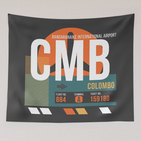 Item preview, Colombo, Sri Lanka (CMB) Airport Code Baggage Tag designed and sold by SLAG-Creative.