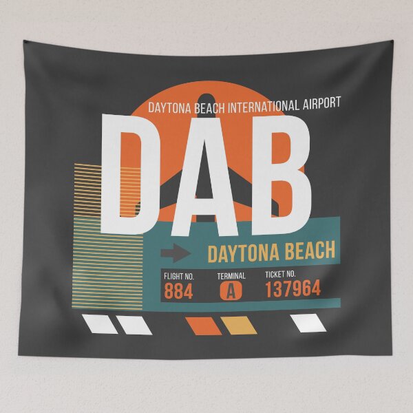 Item preview, Daytona Beach, Florida (DAB) Airport Code Baggage Tag designed and sold by SLAG-Creative.