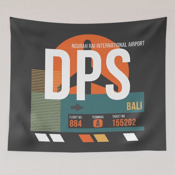 Item preview, Bali, Indonesia (DPS) Airport Code Baggage Tag designed and sold by SLAG-Creative.
