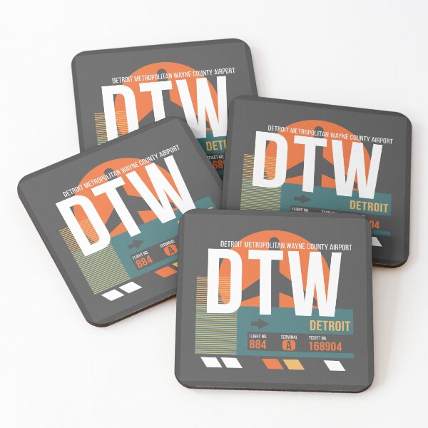 Item preview, Detroit, Michigan (DTW) Airport Code Baggage Tag designed and sold by SLAG-Creative.