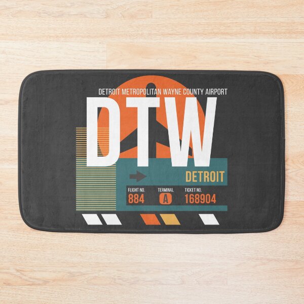 Item preview, Detroit, Michigan (DTW) Airport Code Baggage Tag designed and sold by SLAG-Creative.