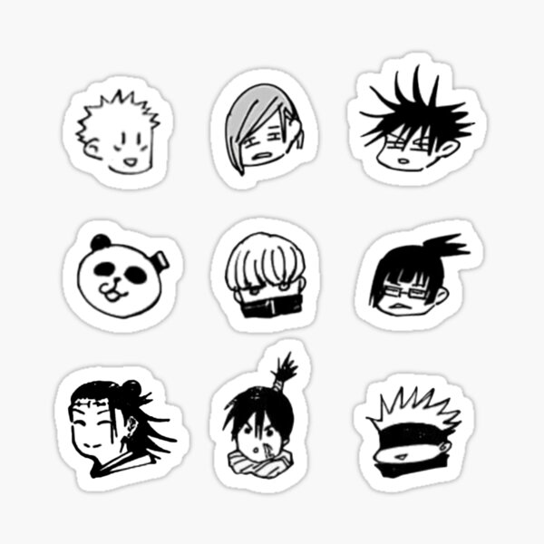 Icônes de manga jujutsu kaisen Sticker