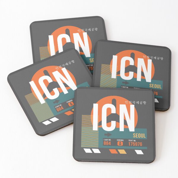 Item preview, Seoul, South Korea (ICN) Airport Code Baggage Tag designed and sold by SLAG-Creative.