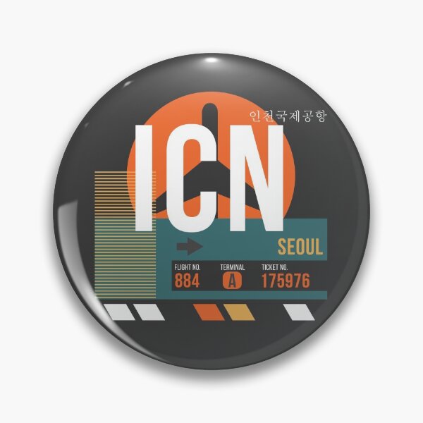 Item preview, Seoul, South Korea (ICN) Airport Code Baggage Tag designed and sold by SLAG-Creative.