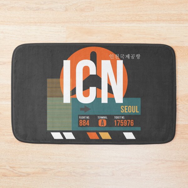 Item preview, Seoul, South Korea (ICN) Airport Code Baggage Tag designed and sold by SLAG-Creative.