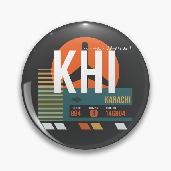 Item preview, Karachi, Pakistan (KHI) Airport Code Baggage Tag designed and sold by SLAG-Creative.