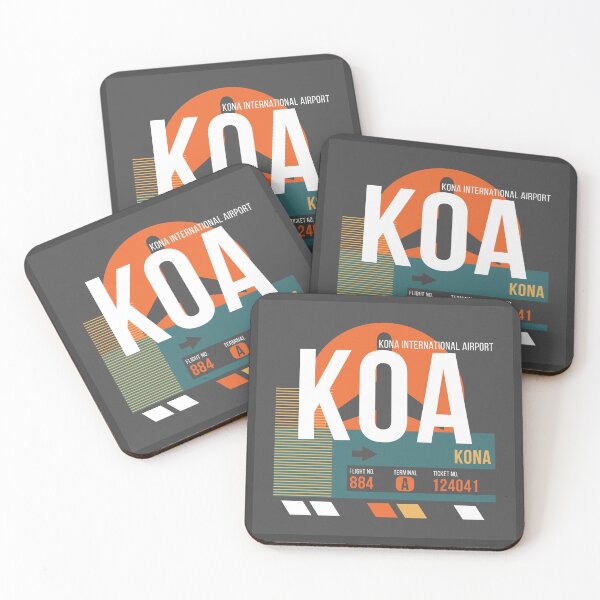 Item preview, Etiqueta de equipaje con código de aeropuerto de Kona, Hawái (KOA) designed and sold by SLAG-Creative.
