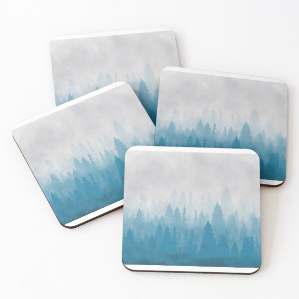 Item preview, Foggy Trees Blue designed and sold by itsmilanadro.