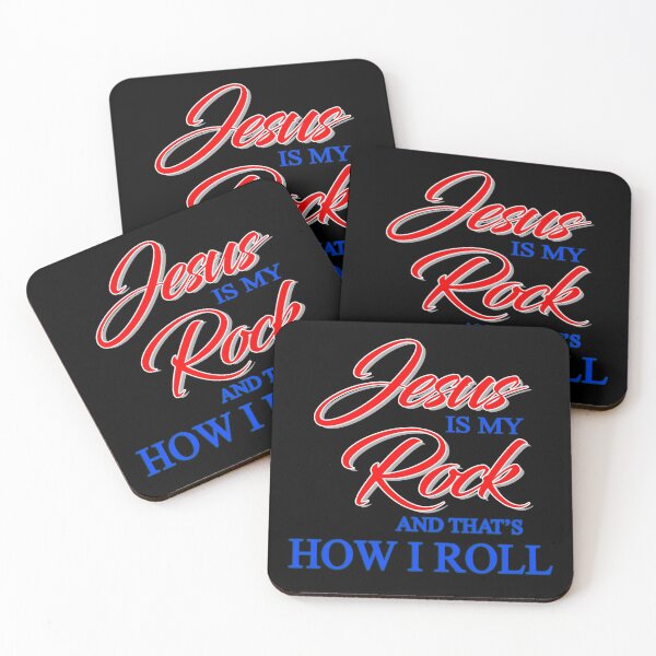 Item preview, Jesus is my Rock and that's how I Roll_Red,White & Blue Letters designed and sold by WLHmedia.com .